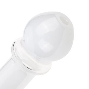White Glass Spoon Pipe w/ Maria Rings