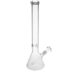 18" Extra Thick Clear Glass Beaker Bong