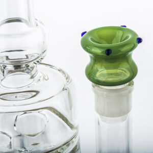 18mm Male Green Bong Bowl With Blue Marbles