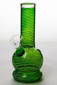 6" glass water bong