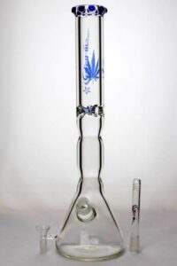 19438459-6f48-4a47-a67a-692b52c3afe8 18" genie color dot curved tube beaker water bong