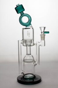 12" infyniti glass honey comb and shower head diffuser recycled bong