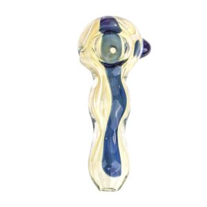 Glass Spoon Pipe w/ Blue Stripe
