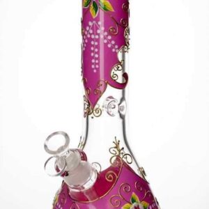 13" Flower Artwork Beaker Bong