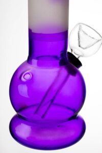 21bd167f-fb20-45b9-b1d3-8289b1fa3046 6" Two tone color purple glass water bong
