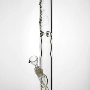 18" genie yellow dot curbed tube glass bong