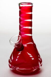 6" glass water bong