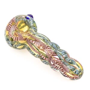 Chunky Glass Spoon Pipe w/ Marble
