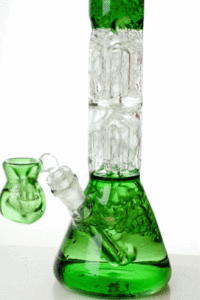 2c3f41d4-0212-4d3f-8c9b-bec737d8b116 15" double 6 tree arms percolator glass water bong