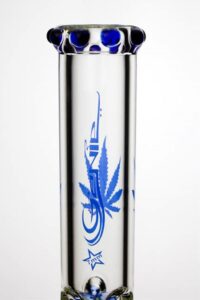 363c17a8-f10e-4c26-86b4-143050edaed8 18" genie color dot curved tube beaker water bong