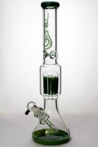 37c83b0f-efd3-497b-a6e6-51b3e1efc17a 18" genie 12 arms beaker colored bottom water bong