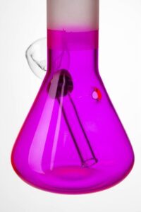 3a698983-8d9c-4b44-a1b5-a9f8116931fc 6" Two tone color pink glass water bong