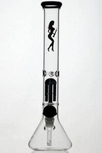 18" volcano 6 arms glass water bong