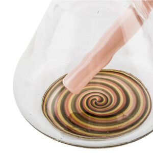 4.718mmTo14mmAcrylicPercDiffuserDownstem_Pink_3 4.7" 18mm To 14mm Acrylic Perc Diffuser Downstem (Pink)