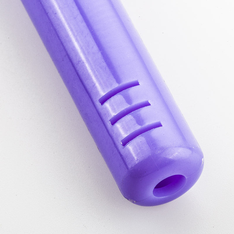 4.718mmTo14mmAcrylicSlittedDiffuserDownstem_Purple_8 4.7" 18mm To 14mm Acrylic Slitted Diffuser Downstem (Purple)