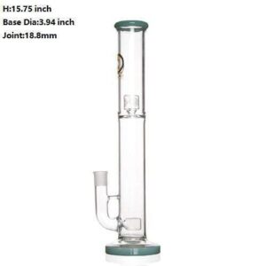 41cm-height-glass-bongs-water-pipes-with-flower-of-life-perc-bottom-and-seed-of-life-perc-top-with-188mm-female-joint-water-pipes-5 16 inch Glass Bong with Flower of Life perc and SOL splash guard 18.8mm