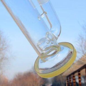 41cm-height-glass-bongs-water-pipes-with-flower-of-life-perc-bottom-and-seed-of-life-perc-top-with-188mm-female-joint-water-pipes-6 16 inch Glass Bong with Flower of Life perc and SOL splash guard 18.8mm