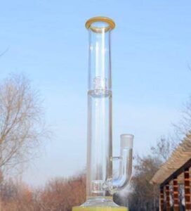 41cm-height-glass-bongs-water-pipes-with-flower-of-life-perc-bottom-and-seed-of-life-perc-top-with-188mm-female-joint-water-pipes-7 16 inch Glass Bong with Flower of Life perc and SOL splash guard 18.8mm