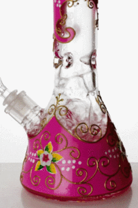 4536eef1-4991-45a7-b689-75c1226685e4 13" Flower Artwork Beaker Bong