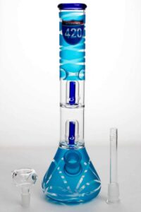 12" infyniti double shower head beaker Bong