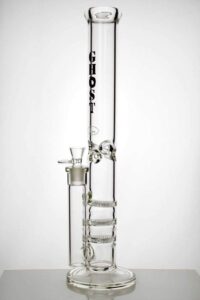 4a4796d7-d97b-462f-8481-6348485bd4d3 18" Ghost thick glass Thriple Flat Diffuser water bong