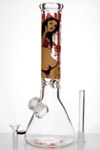 4a4bb5b2-2bce-44e2-86cb-bd2aa8753c7d 14" sexy girl cartoon heavy glass beaker water bong