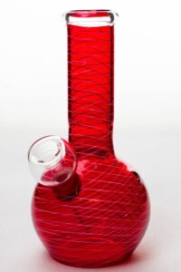 6" glass water bong