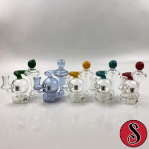 5" AFM Mini Recycler Rig With Shower Head Perc And Round Mouth Piece
