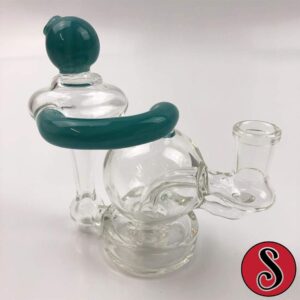 5" AFM Mini Recycler Rig With Shower Head Perc And Round Mouth Piece