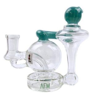 5" AFM Mini Recycler Rig With Shower Head Perc And Round Mouth Piece