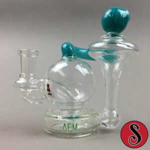5" AFM Mini Recycler Rig With Shower Head Perc And Round Mouth Piece