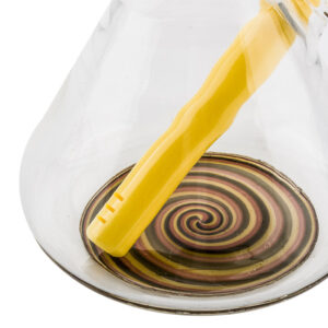 5.518mmTo14mmAcrylicDiffuserDownstem_Yellow_1 5.5" 18mm To 14mm Acrylic Diffuser Downstem (Yellow)