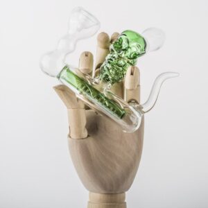 5.9SkullDiffusedPercMiniDabRig_1 5.9" Skull Diffused Perc Mini Bong