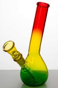 7" glass water bong with bowl stem