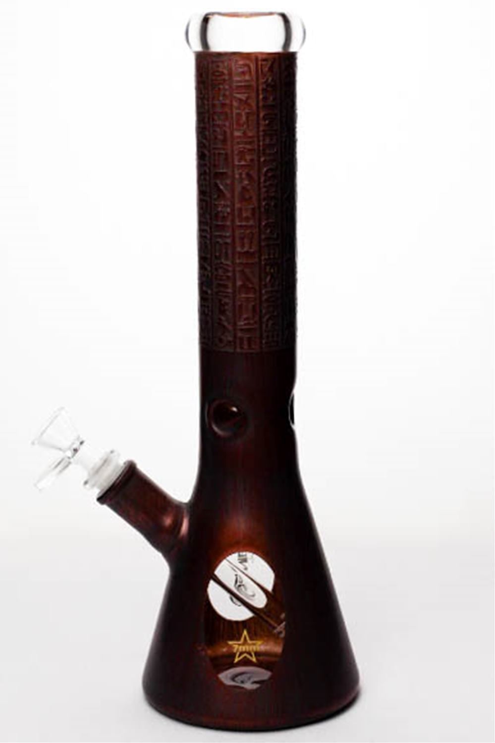 552f8081-bb85-4a72-a509-e33e55b3b3b8 14" Genie Egyptian Hieroglyphs Classic Beaker Bong