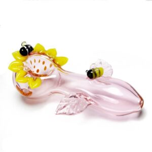 Sunflower Glass Spoon Pipe