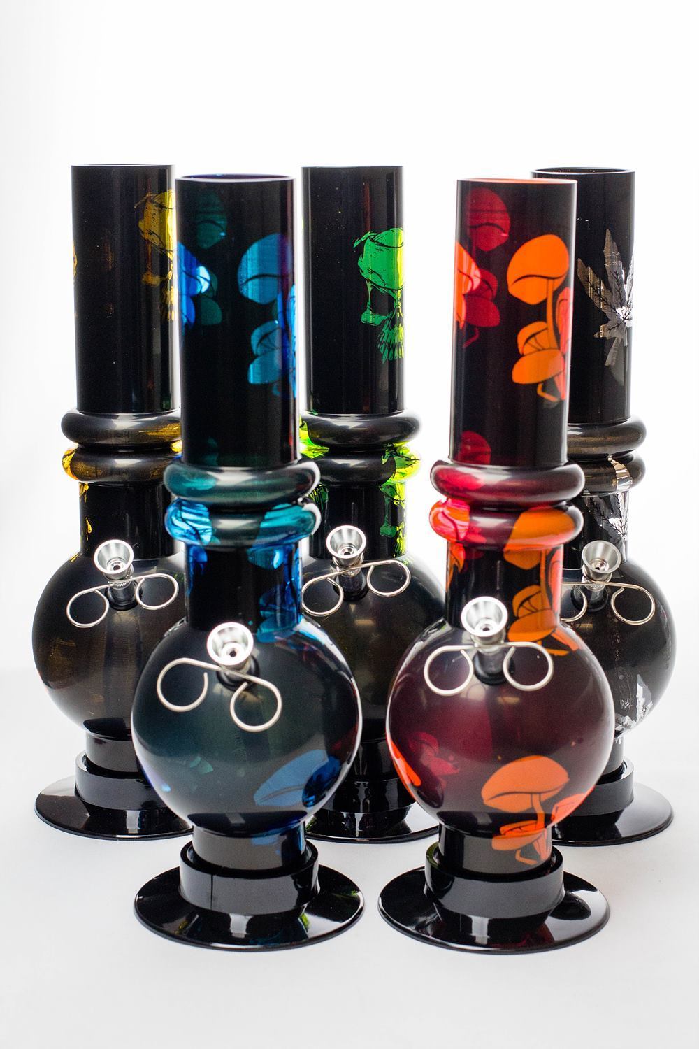 56833450-ce23-4d65-af9a-47660e0c6a6d 12" Mushroom Pattern Acrylic Bong