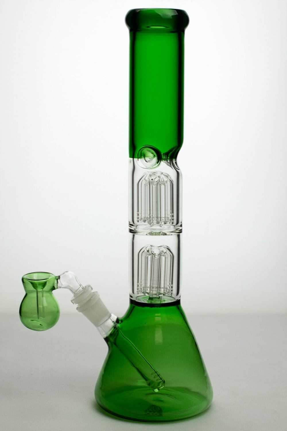 600f2604-84b3-45ef-b4a7-905b53e1f71d 15" double 6 tree arms percolator glass water bong