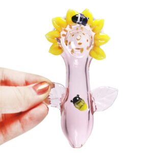 Sunflower Glass Spoon Pipe