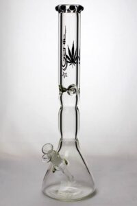 69095f43-2f82-47d1-89e3-e16f01774b63 18" genie color dot curved tube beaker water bong