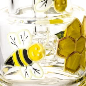 6" Honeybee Pattern Glass Dab Rig