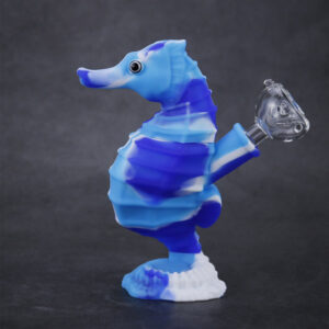 6" Seahorse Theme Silicone Dab Rig