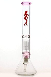 18" volcano 6 arms glass water bong