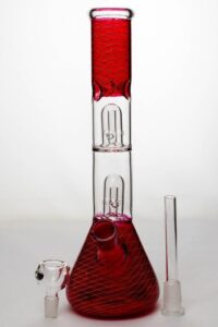 6f9ca840-eabb-4864-9131-91cf0e4b102d_6fce05da-17ff-4117-9fff-65017fda741e 12" double dome percolator patterned beaker water bong