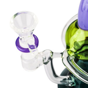 7.5" Colored Recycler Glass Dab Rig