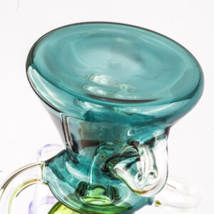 7.5" Colored Recycler Glass Dab Rig