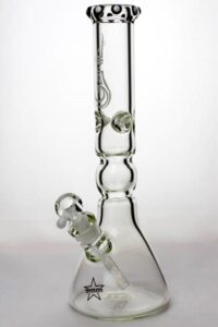 75aef7d2-ef6d-4b4a-a902-490dbec82014 14.5" genie color dot curved tube beaker water bong