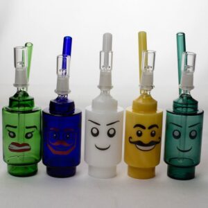 7" Lego head  2-in-1 glass water bubbler