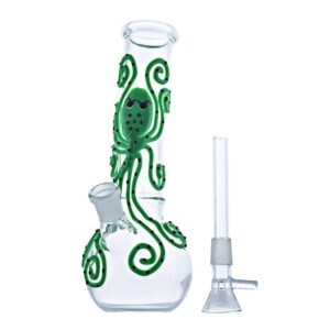 7" Octopus Pattern Glass Bong