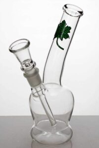7" glass water bong with bowl stem